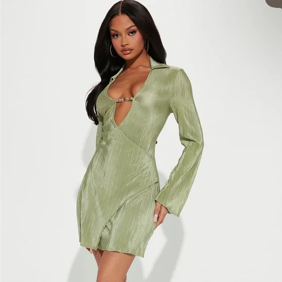 Fashion Nova | Dresses | Sienna Plisse Mini Dress From Fashion Nova |  Poshmark